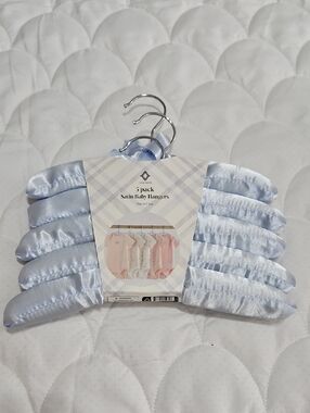 Satin Baby Hangers - Light Blue (5 Pack)